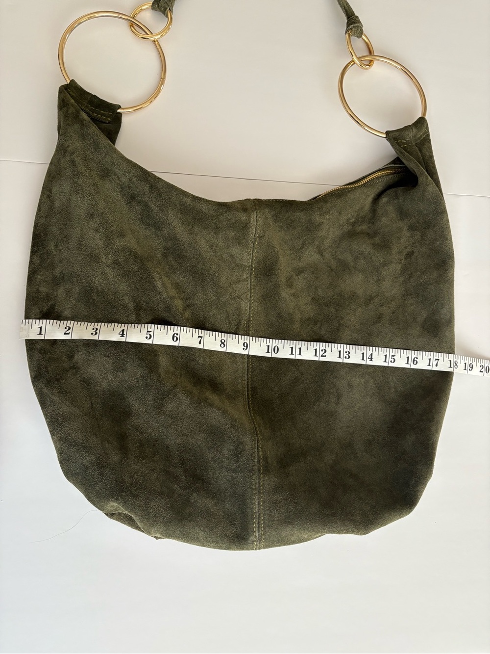 Marlon Emerald Suede Shoulder/ Crossbody Bag - Picture 6 of 10